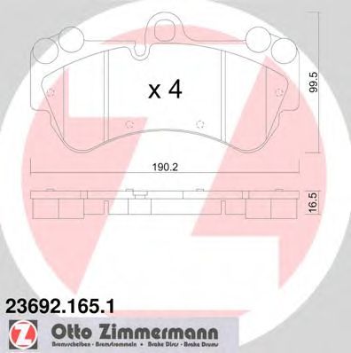 236921651 ZIMMERMANN колодки тормозные