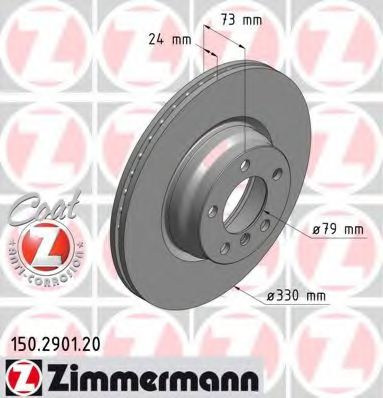 150290120 ZIMMERMANN диск торм. пер. bmw 3 328i 11>
