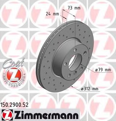 150290052 ZIMMERMANN Диски тормозные