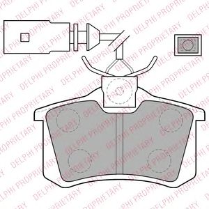 LP1556 DELPHI Тормозные колодки LP1556