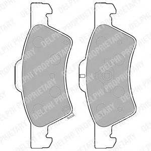 LP1693 DELPHI Колодки тормозные CHRYSLER/JEEP VOYAGER/CHEROKEE -08 перед. 16"