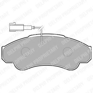 LP1751 DELPHI Колодки тормозные передние для 16 колес PSA/FIAT JUMPER/BOXER/DUCATO 02- Delphi