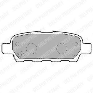 LP1807 DELPHI Колодки тормозные INFINITI/NISSAN/SUZUKI FX35/FX37/FX45/JUKE/TIIDA/QASHQAIX-TRAIL/GRAND VITARA 01- з