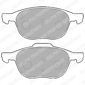 LP1869 DELPHI Колодки тормозные FORD/DA/VOLVO FOCUS 2/FOCUS 3/3/C30/C70/S40/V50 03- перед.