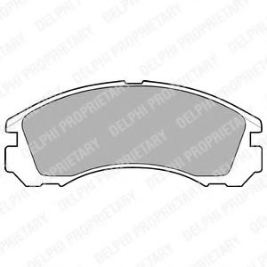LP871 DELPHI Колодки тормозные MITSUBISHI L200/OUTLANDER/PAJERO 94- перед.