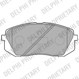 LP2050 DELPHI Колодки торм.диск.пер.Kia Carens III 2. CRDiCVVT 96