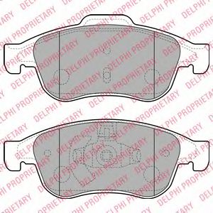 LP2152 DELPHI Колодки тормозные RENAULT DUSTER/FLUENCE/SCENIC/MEGANE 08- перед.