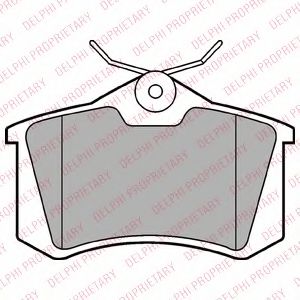 LP2254 DELPHI Колодки тормозные VAG/CITROEN A4/A6/A8/OCTAVIA/SUPERB/GOLF 6/PASSAT/C4/DS3 01- задн.