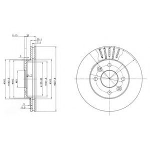 BG2282 DELPHI Тормозной диск BG2282