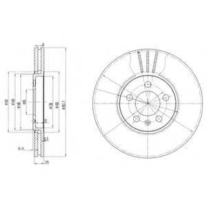 BG2729 DELPHI Тормозной диск BG2729