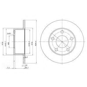 BG2746 DELPHI Тормозной диск 