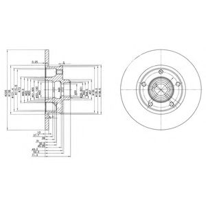 BG2714 DELPHI Диск тормозной VW PASSAT -97 задн.