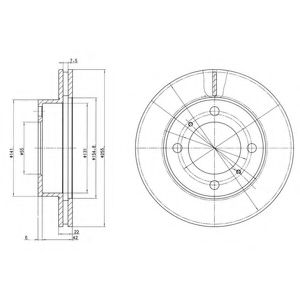 BG2891 DELPHI Тормозной диск BG2891