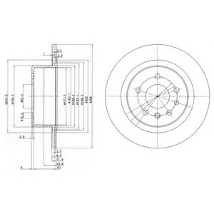 BG2986 DELPHI Тормозной диск BG2986