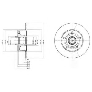 BG3030 DELPHI Тормозной диск BG33
