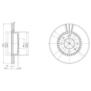 BG3134 DELPHI Тормозной диск BG3134