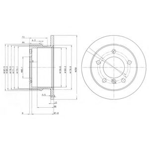 BG3235 DELPHI Тормозной диск BG3235