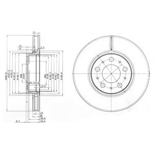 BG3513 DELPHI Диск тормозной VOLVO S60/S70/S80/V70/XC70 -10 вент. перед.