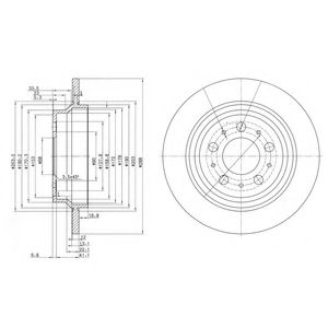 BG3515 DELPHI Диск тормозной VOLVO S60/S70/S80/V70/XC70 -10 задн.