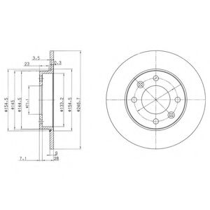 BG3653 DELPHI Тормозной диск BG3653