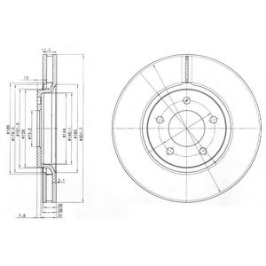 BG3716 DELPHI диск торм. пер. chrysler voyager iii 2.43.33.82.5crd 00>