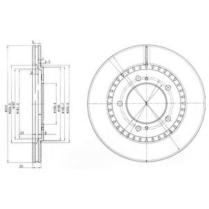BG3821 DELPHI Диск тормозной вентилируемый