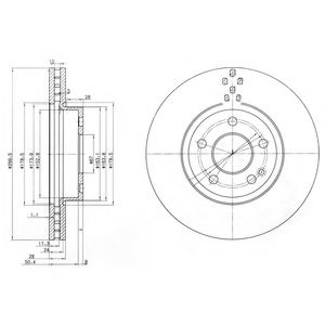 BG3838 DELPHI тормозной диск