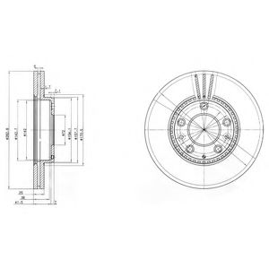 BG3874 DELPHI Диск тормозной DA 6 -07 перед.
