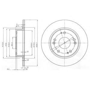 BG3964 DELPHI Тормозной диск BG3964