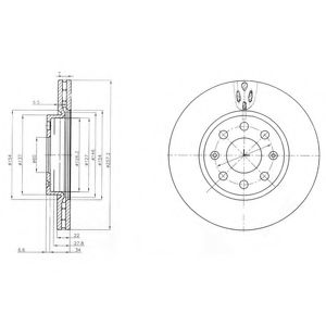 BG4004 DELPHI Диск тормозной FIAT/OPEL PUNTO/CORSA D 06- перед.