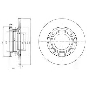 BG4008 DELPHI Диск тормозной задний