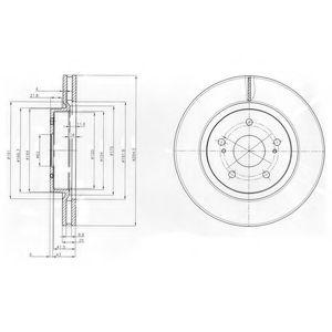 BG4131 DELPHI Диск тормозной вентилируемый