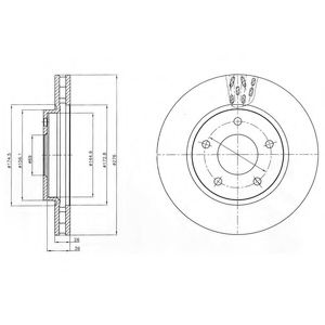 BG4258 DELPHI Диск тормозной MITSUBISHI LANCER 08- 1.5-2.0 перед.