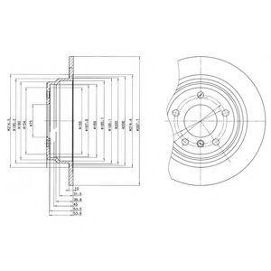 BG3044 DELPHI Диск тормозной BMW 5(E39) -04 задн.
