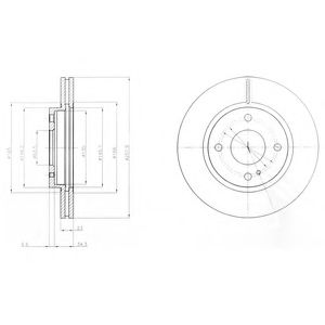 BG4170 DELPHI Диск тормозной FORD FIESTA 08- перед.