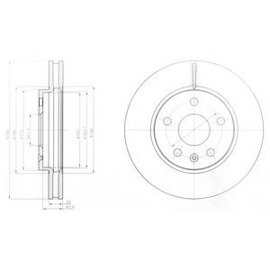 BG4187C DELPHI диск торм крашенный 296 mm opel insignia saab 9-5