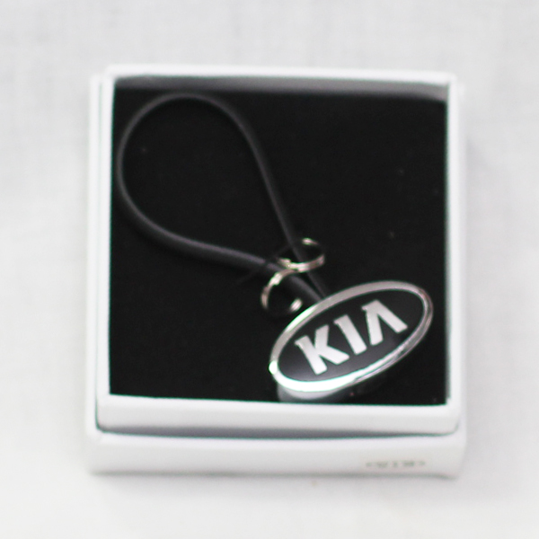 Брелок "KIA" круглый с резиновым держателем