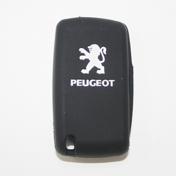 Чехол для ключа силиконовый "PEUGEOT" 3 кнопки